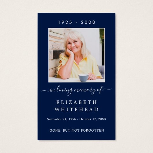 Minimalistisch foto-begrafenis Celtic Prayer Kaart (Voorkant)