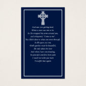 Minimalistisch foto-begrafenis Celtic Prayer Kaart (Achterkant)
