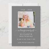 Minimalistisch foto-begrafenis Prayer Gray Card Kaart (Voorkant)