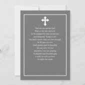 Minimalistisch foto-begrafenis Prayer Gray Card Kaart (Achterkant)