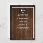 Minimalistisch foto begrafenis Prayer Rustic Wood Kaart (Achterkant)