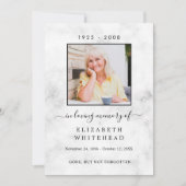 Minimalistisch foto-begrafenisgebed kaart (Voorkant)