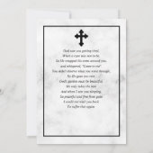 Minimalistisch foto-begrafenisgebed kaart (Achterkant)