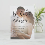 Minimalistisch foto-handgeschreven Vrijgezellenfee Kaart (Staand voorkant)