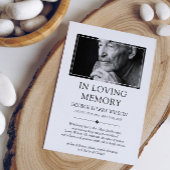 Minimalistisch - Foto - In Loving Memory Annountio Aankondiging