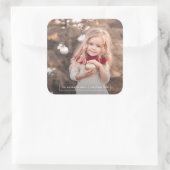 Minimalistisch foto-Kerst sticker (Tas)