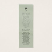 Minimalistisch Foto Memorial Orthodox Payer Bladwi Mini Visitekaartjes (Achterkant)