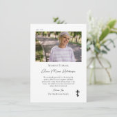 Minimalistisch foto orthodox Christelijk monument Bedankkaart (Staand voorkant)