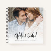 Minimalistisch foto overlay Gastenboek Notitieboek (Voorkant)