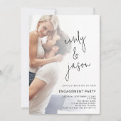 Minimalistisch foto-overlay-script voor verloving kaart (Voorkant)