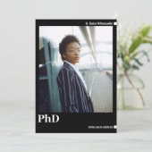 Minimalistisch foto PhD-Afstuderen Kaart (Staand voorkant)