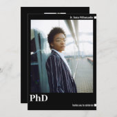 Minimalistisch foto PhD-Afstuderen Kaart (Voorkant / Achterkant)