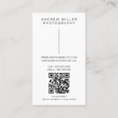 Minimalistisch foto Visitekaartje met QR Code (Achterkant)