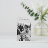 Minimalistisch foto-Visitekaartje met QR-code Visitekaartje (Staand voorkant)