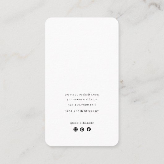 Minimalistisch foto-Visitekaartje met QR-code Visitekaartje (Achterkant)