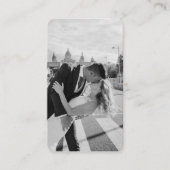 Minimalistisch foto-Visitekaartje met QR-code Visitekaartje (Voorkant)