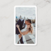 Minimalistisch foto-Visitekaartje met QR-code Visitekaartje (Voorkant)