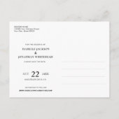 Minimalistisch foto zwart sparen de Datum Aankondigingskaart (Achterkant)