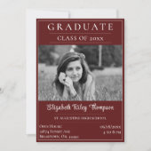 Minimalistisch fotoAfstuderen Open House | Rood Kaart (Voorkant)