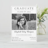 Minimalistisch fotoAfstuderen Open House | wit Kaart (Staand voorkant)