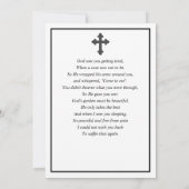 Minimalistisch fotobegrafenisgebed bedankkaart (Achterkant)