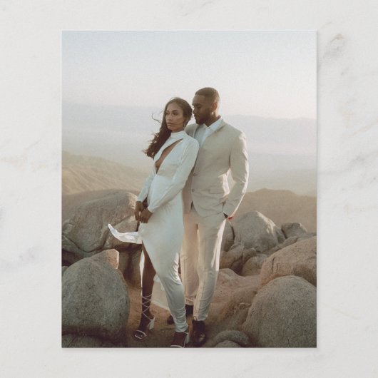 Minimalistisch fotobudget Weddenschap Bespaar de d (Achterkant)