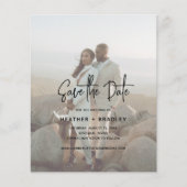 Minimalistisch fotobudget Weddenschap Bespaar de d (Voorkant)