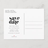 Minimalistisch fotobudget Weddenschap Bespaar de d Aankondigingskaart (Achterkant)