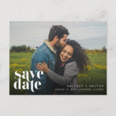 Minimalistisch fotobudget Weddenschap Bespaar de d Aankondigingskaart (Voorkant)