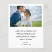 Minimalistisch fotobudget Weddenschap Hartelijk da (Achterkant)