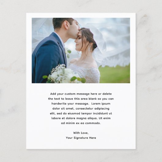 Minimalistisch fotobudget Weddenschap Hartelijk da (Achterkant)