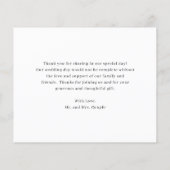 Minimalistisch fotobudget Weddenschap Hartelijk da (Achterkant)