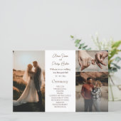 Minimalistisch fotocollage huwelijksprogramma (Staand voorkant)
