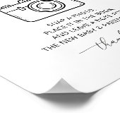 Minimalistisch Fotogastenboek Feestbord Poster (Hoek)