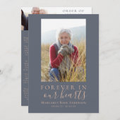 Minimalistisch fotogedenkprogramma programmakaart (Voorkant / Achterkant)