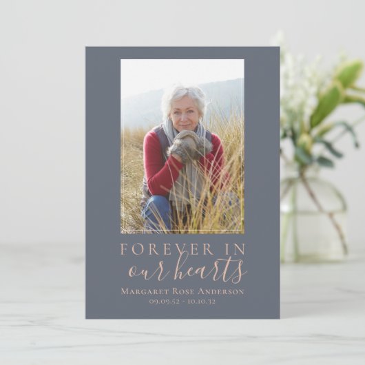 Minimalistisch fotogedenkprogramma programmakaart (Staand voorkant)