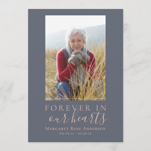 Minimalistisch fotogedenkprogramma programmakaart (Voorkant)