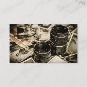 Minimalistisch fotografisch foto Eenvoudig Visitek Visitekaartje (Voorkant)