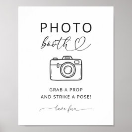Minimalistisch fotohokje bord baby shower poster