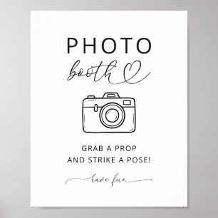 Minimalistisch fotohokje bord baby shower poster