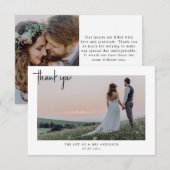 Minimalistisch fotohuwelijk bedankkaart (Voorkant / Achterkant)