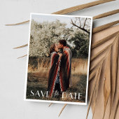 Minimalistisch fotohuwelijk save the date