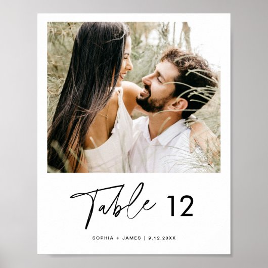 Minimalistisch fotolijstnummer 8x10 poster (Voorkant)