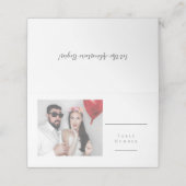 Minimalistisch Fotolijstnummer Bruiloft Plaatskaartje (Buitenkant ongevouwen)