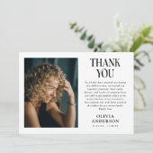 Minimalistisch fotomonument bedankkaart (Staand voorkant)