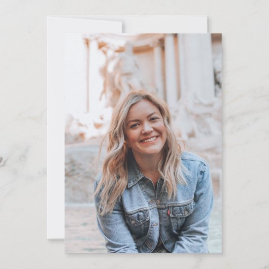 Minimalistisch fotopapier kaart (Achterkant)