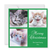 Minimalistisch fotoraster Merry-Kaart voor kerstmi