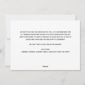 Minimalistisch fotoscript Familie Kerstmis Feestdagenkaart (Achterkant)