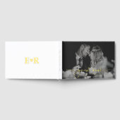 Minimalistisch fotoscript Monogram Weddenschap Gastenboek (Volledig)