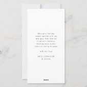 Minimalistisch fotoscript Vrolijk kerstfeest Feestdagenkaart (Achterkant)